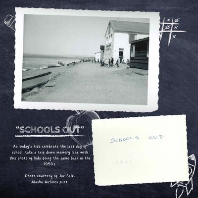End of School - Historic Photo